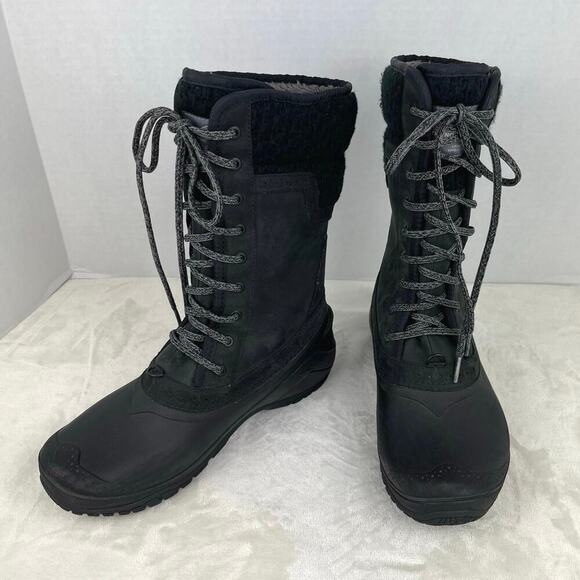 The North Face Shellista Il Mid Apres Boots Black‎ Womens Sz 8.5 Waterproof - Picture 1 of 16